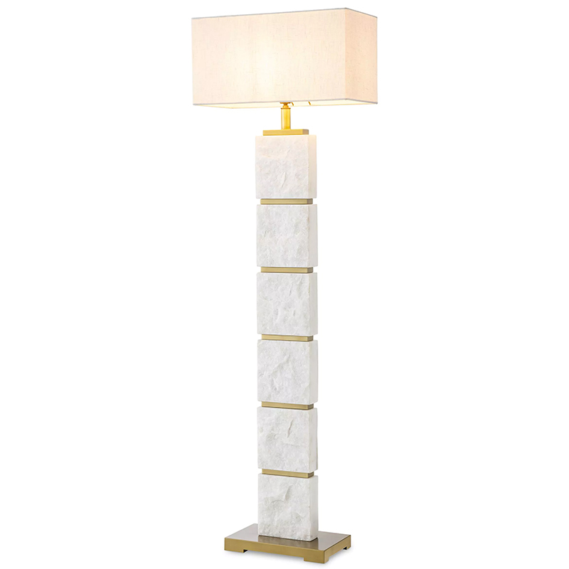 Торшер Eichholtz Floor Lamp Newton Marble Белый Мрамор Bianco Кремовый Латунь Торшер Eichholtz Floor Lamp Newton Marble Белый Мрамор Bianco Кремовый Латунь в Липецке | Loft Concept