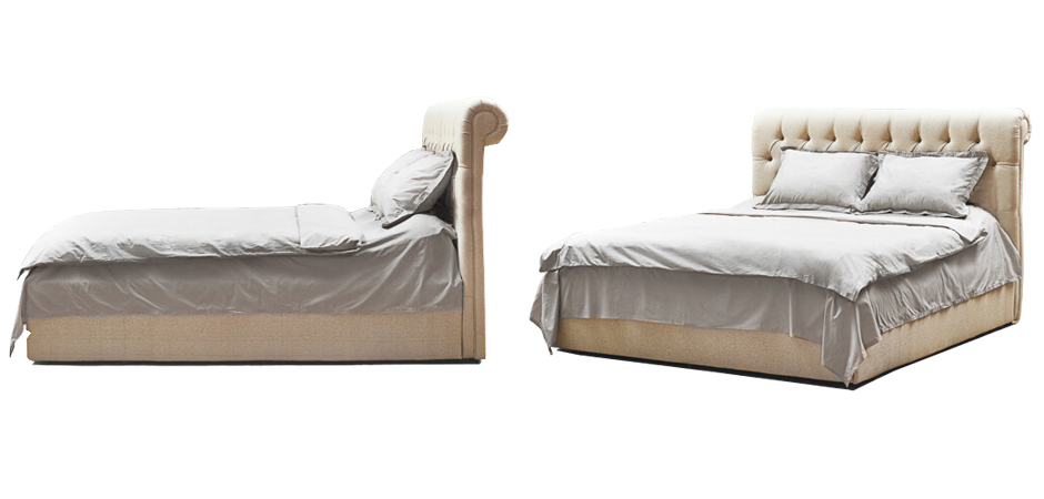 Кровать Beige Capitone Bed Кровать Beige Capitone Bed - Loft-Concept в Липецке