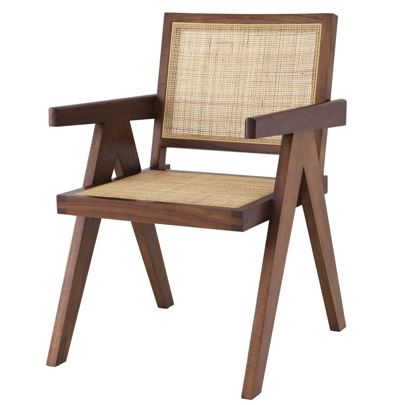 Стул Eichholtz Dining Chair Aristide brown Коричневый Бежевый Стул Eichholtz Dining Chair Aristide brown Коричневый Бежевый в Липецке | Loft Concept