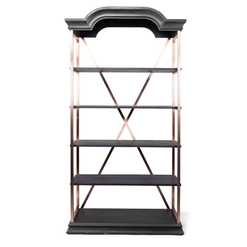 Стеллаж Everild Rack Бронза Черный Стеллаж Everild Rack Бронза Черный в Липецке | Loft Concept