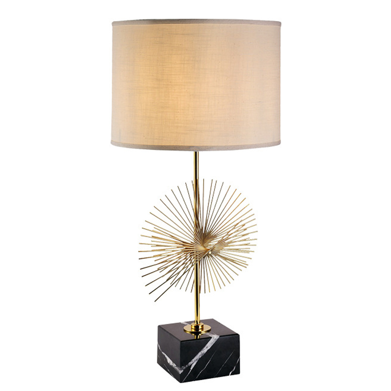Настольная лампа Troels Table Lamp Белый Черный Латунь Настольная лампа Troels Table Lamp Белый Черный Латунь в Липецке | Loft Concept
