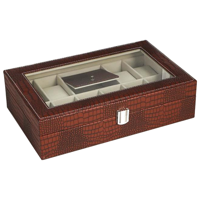 Шкатулка для часов Eyre Watch Box Коричневый Бежевый Шкатулка для часов Eyre Watch Box Коричневый Бежевый в Липецке | Loft Concept