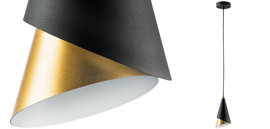 Подвесной светильник Lucio Black and Gold One Подвесной светильник Lucio Black and Gold One - Loft-Concept в Липецке