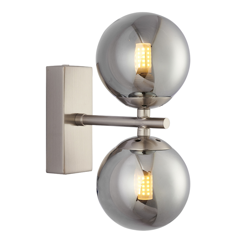 Бра Berries Sconce smok Никель Стекло Смок Бра Berries Sconce smok Никель Стекло Смок в Липецке | Loft Concept