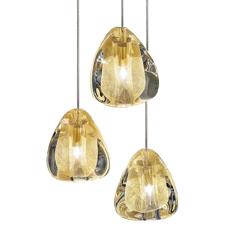 Подвесной светильник Mizu 1 Suspension Lamp Gold Прозрачный Хром Подвесной светильник Mizu 1 Suspension Lamp Gold Прозрачный Хром в Липецке | Loft Concept