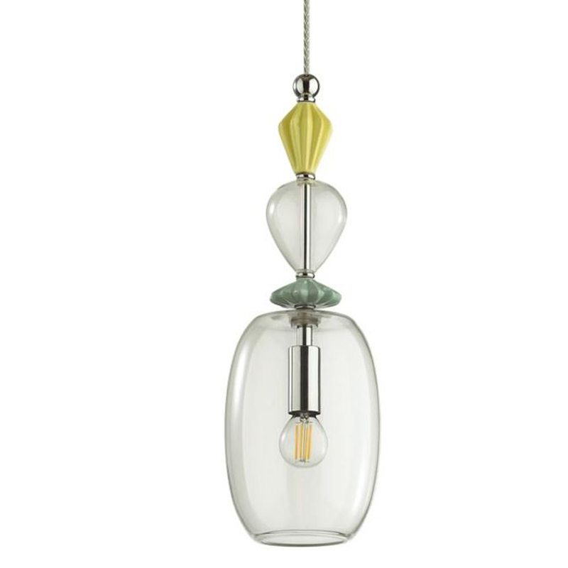 Подвесной светильник Iris Glas hanging lamp candy B chrome Прозрачное Стекло Прозрачный желтый Голубой Хром Прозрачный зеленый Подвесной светильник Iris Glas hanging lamp candy B chrome Прозрачное Стекло Прозрачный желтый Голубой Хром Прозрачный зеленый в Липецке | Loft Concept