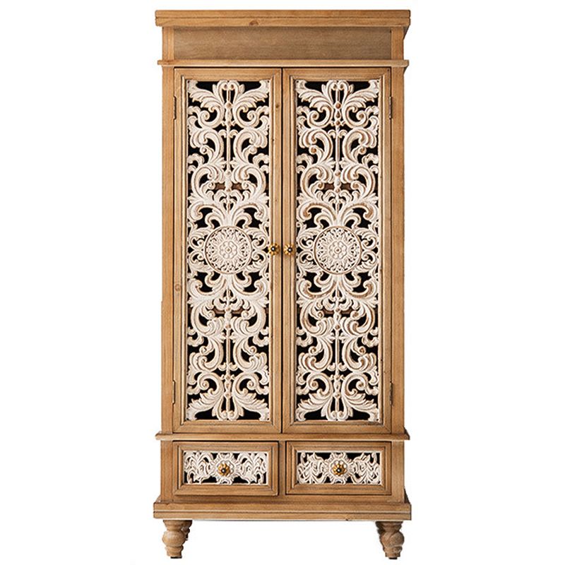 Шкаф Noemie Provence Cabinet Древесина Белый Шкаф Noemie Provence Cabinet Древесина Белый в Липецке | Loft Concept