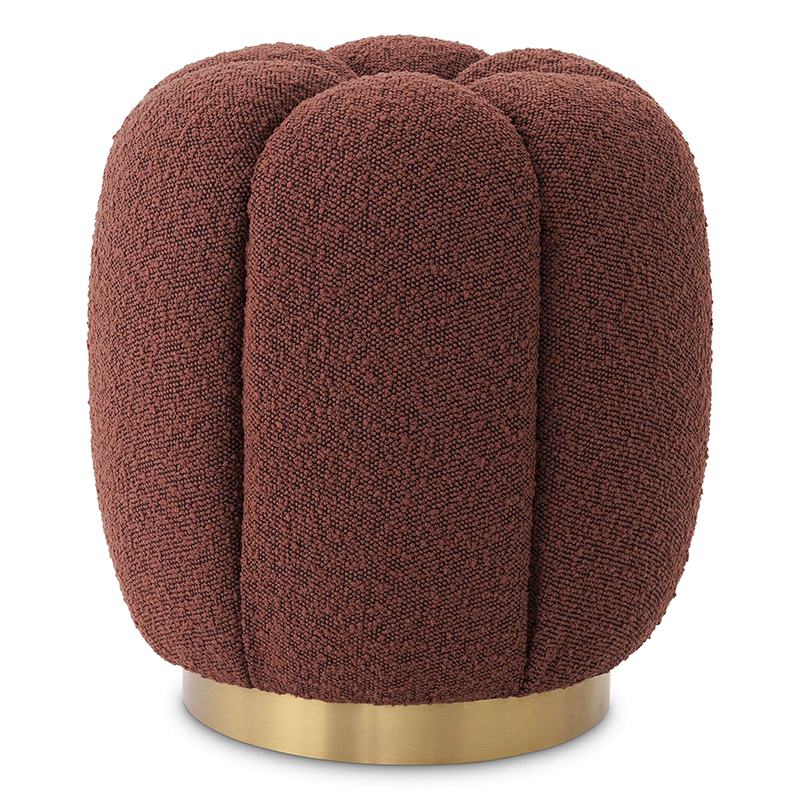 Пуф Eichholtz Stool Orchanic Boucle Rouge Бургундский красный Латунь Пуф Eichholtz Stool Orchanic Boucle Rouge Бургундский красный Латунь в Липецке | Loft Concept