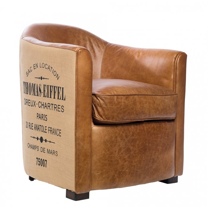 Кресло Tomas-Eiffiel Leather Коричневый Кресло Tomas-Eiffiel Leather Коричневый в Липецке | Loft Concept