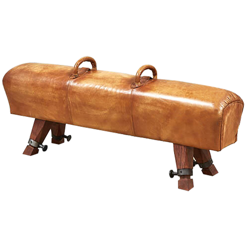 Козлик дизайнерский Leather Gymnastic Goat Loft Коричневый Карамель Графит Козлик дизайнерский Leather Gymnastic Goat Loft Коричневый Карамель Графит в Липецке | Loft Concept