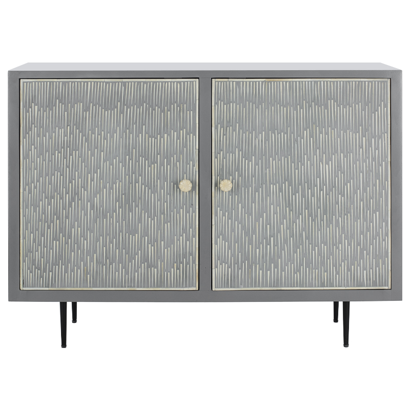 Буфет инкрустированный Inlaid Bone gray Серый Белый Буфет инкрустированный Inlaid Bone gray Серый Белый в Липецке | Loft Concept