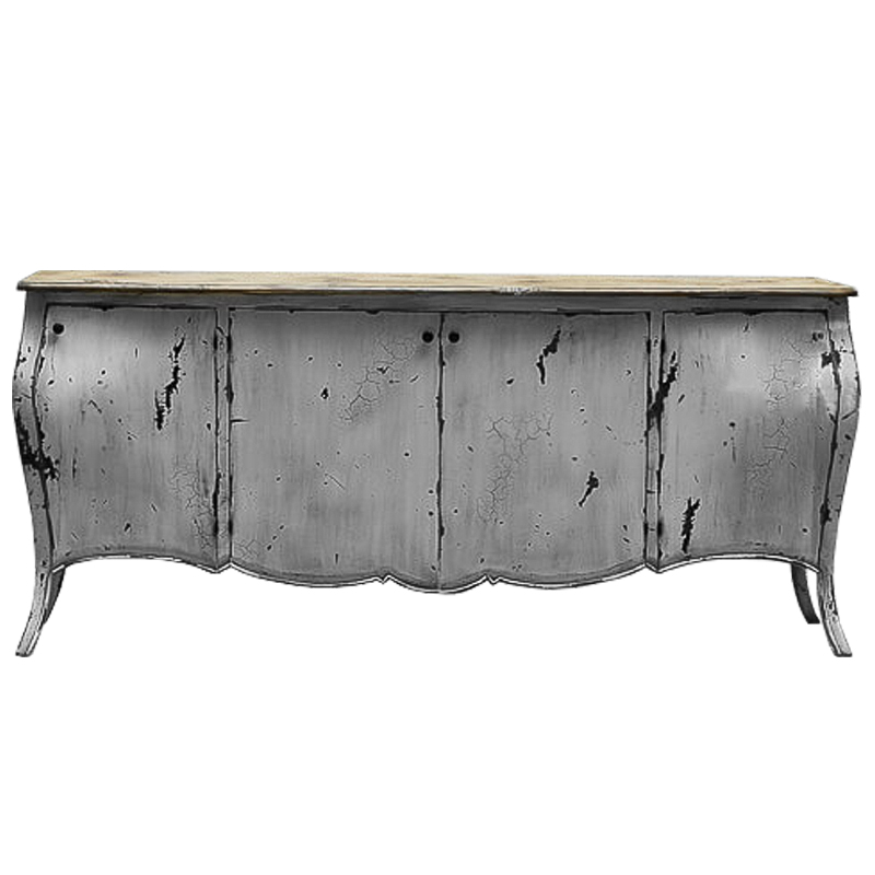 Комод длинный в стиле прованс White Vintage Commode Белый Белый винтажная патина Древесина Комод длинный в стиле прованс White Vintage Commode Белый Белый винтажная патина Древесина в Липецке | Loft Concept