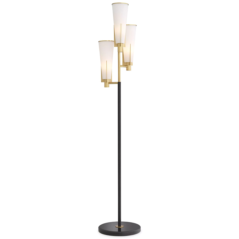Торшер Eichholtz Floor Lamp Dino Белый Латунь Черный Мрамор Nero Торшер Eichholtz Floor Lamp Dino Белый Латунь Черный Мрамор Nero в Липецке | Loft Concept