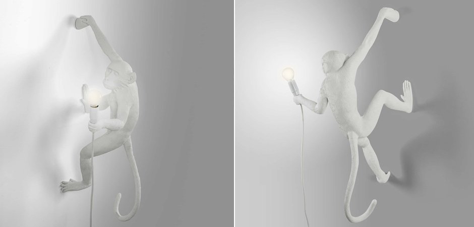 Бра Seletti The Monkey Lamp Hanging Version Right Бра Seletti The Monkey Lamp Hanging Version Right - Loft-Concept в Липецке