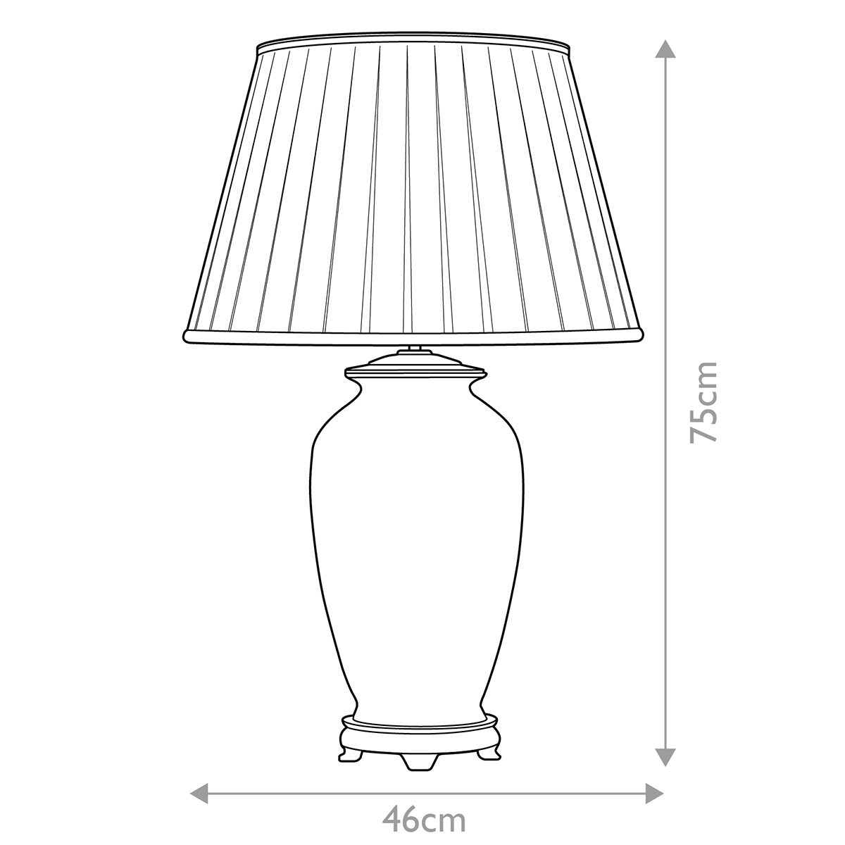 Настольная лампа восточная с основанием из керамики серебряная с цветочным и лиственным декором и белым плиссированным абажуром Elstead Lighting в Липецке
