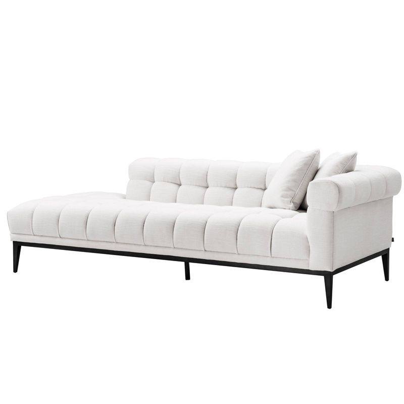 Кушетка Eichholtz Lounge Sofa Aurelio Right Белый Черный Кушетка Eichholtz Lounge Sofa Aurelio Right Белый Черный в Липецке | Loft Concept