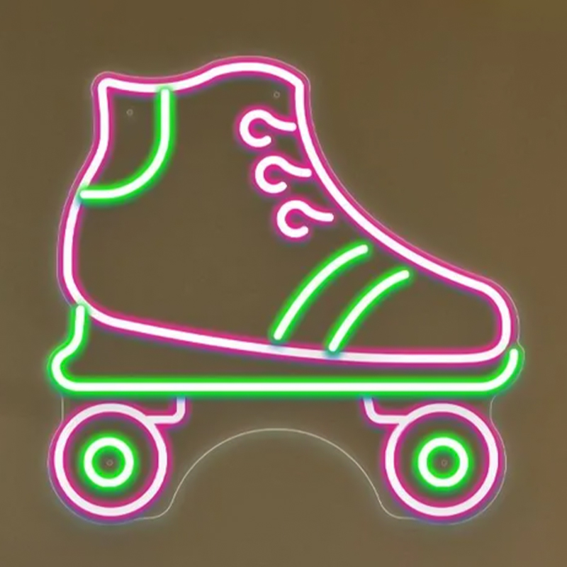 Неоновая настенная лампа Rollers Neon Wall Lamp Прозрачный Зеленый Розовый Неоновая настенная лампа Rollers Neon Wall Lamp Прозрачный Зеленый Розовый в Липецке | Loft Concept