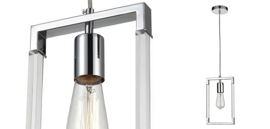 Подвесной светильник Transparent Strips Chromium One Подвесной светильник Transparent Strips Chromium One - Loft-Concept в Липецке