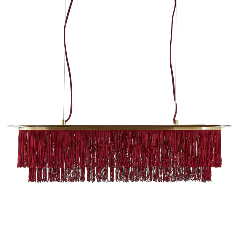 Люстра Houtique Linear Chandelier Burgundy Бургундский красный Латунь Люстра Houtique Linear Chandelier Burgundy Бургундский красный Латунь в Липецке | Loft Concept