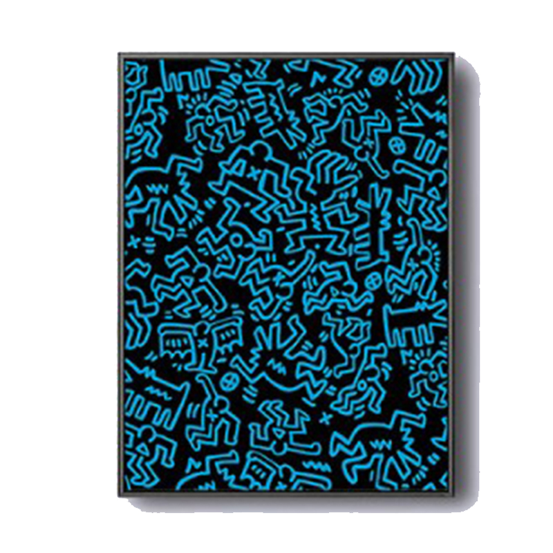 Постер Keith Haring 7 Черный Синий Постер Keith Haring 7 Черный Синий в Липецке | Loft Concept