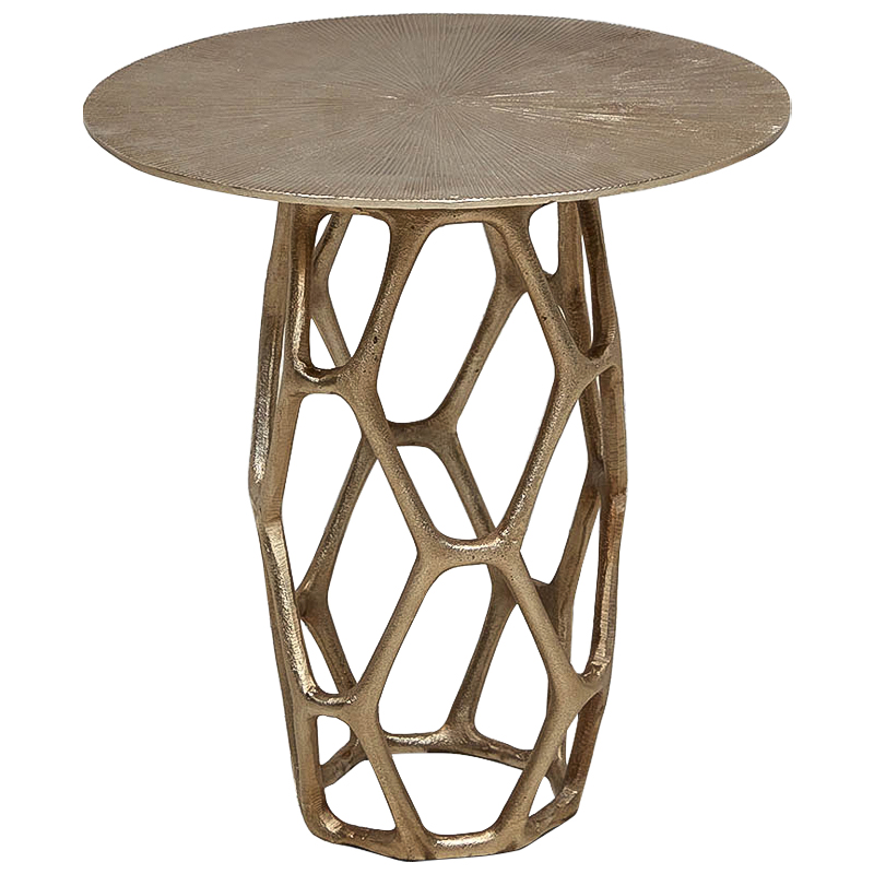 Круглый приставной столик из металла Mahdi Side Table Винтажное Темное Золото Круглый приставной столик из металла Mahdi Side Table Винтажное Темное Золото в Липецке | Loft Concept