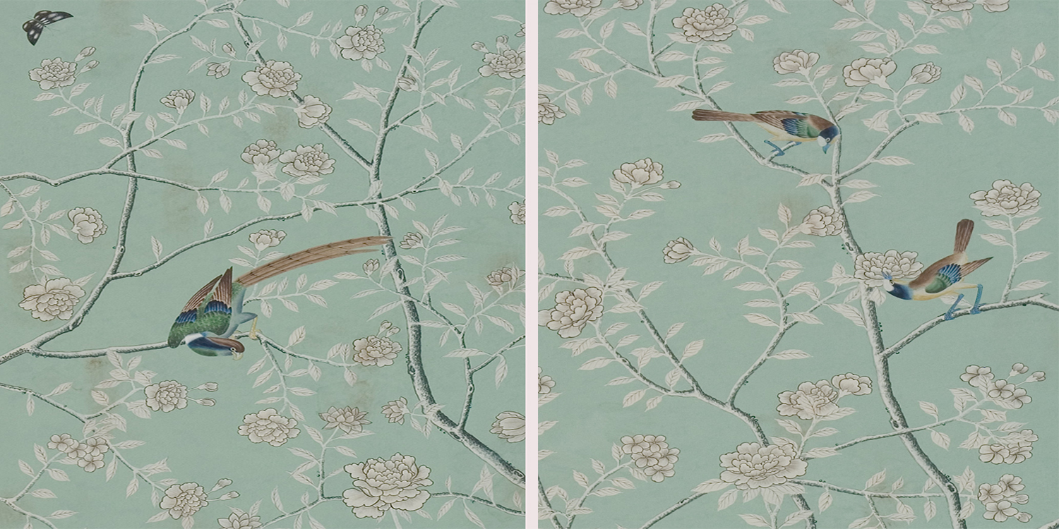 Обои ручная роспись Chatsworth Sung Blue  - фото №1