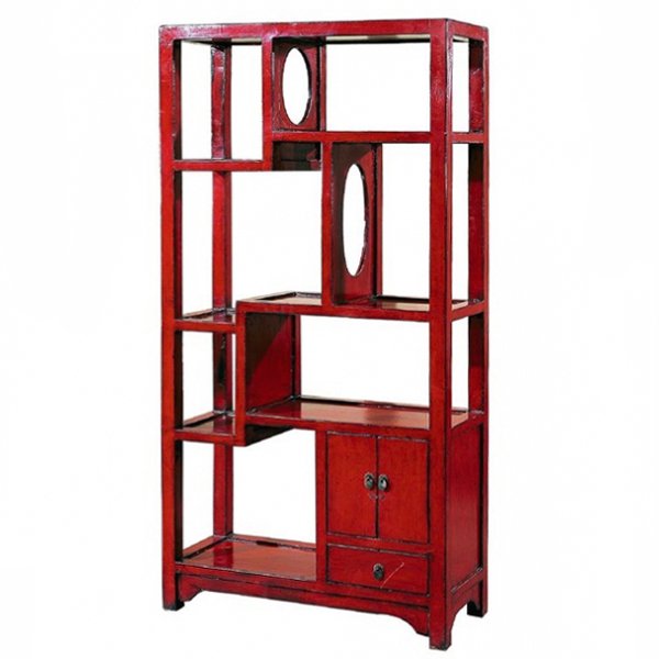 Красный китайский стеллаж countless treasures Красный (Red) Красный китайский стеллаж countless treasures Красный (Red) в Липецке | Loft Concept