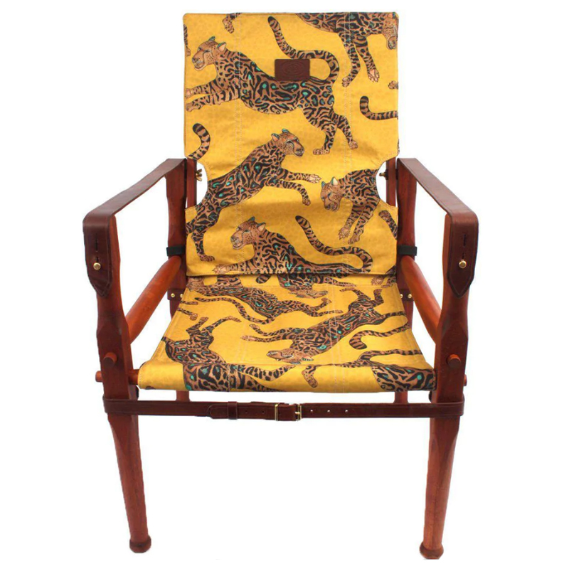 Кресло Сафари с орнаментом Roorkhee Chair Оранжевый Кресло Сафари с орнаментом Roorkhee Chair Оранжевый в Липецке | Loft Concept