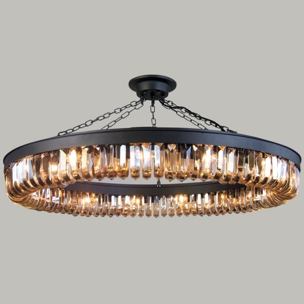 Люстра Retro Frozen Glass Chandelier 15 Черный Люстра Retro Frozen Glass Chandelier 15 Черный в Липецке | Loft Concept