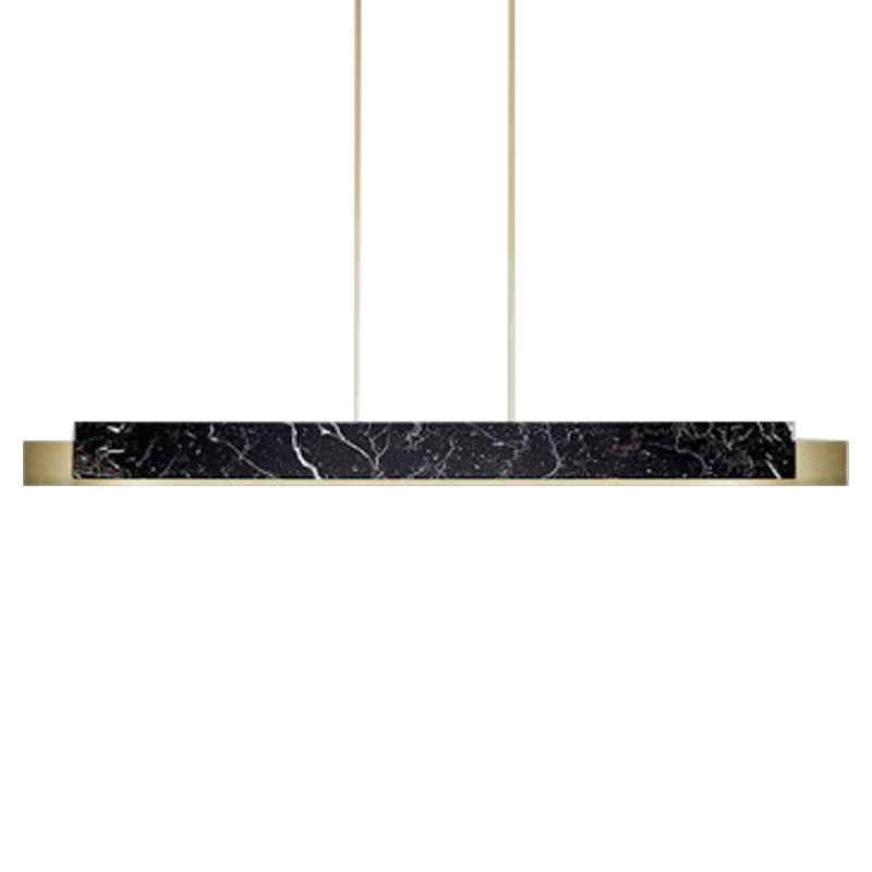 Люстра Leonce Marble Linear Chandelier Brass Черный Мрамор Nero Латунь Люстра Leonce Marble Linear Chandelier Brass Черный Мрамор Nero Латунь в Липецке | Loft Concept