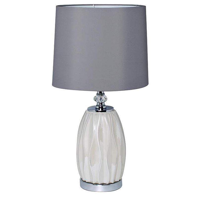 Настольная лампа Christer Table Lamp white glass Голубой Серый Никель Настольная лампа Christer Table Lamp white glass Голубой Серый Никель в Липецке | Loft Concept