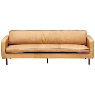 Диван Hubert Beige Leather Sofa Бежевый Диван Hubert Beige Leather Sofa Бежевый в Липецке | Loft Concept