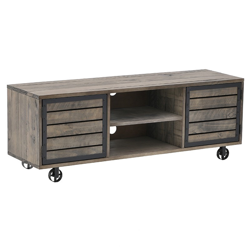 Деревянный длинный комод на колесах Morris Chest of Drawers Коричневый Деревянный длинный комод на колесах Morris Chest of Drawers Коричневый в Липецке | Loft Concept