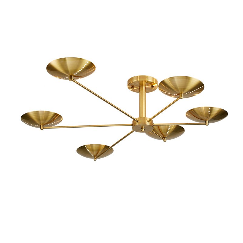 Потолочный светильник Brass Disk Латунь Потолочный светильник Brass Disk Латунь в Липецке | Loft Concept