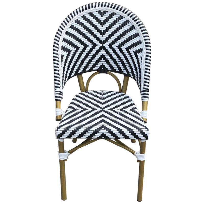 Стул ротанг Wicker Camille Rattan Chair Древесина Черно-белый Стул ротанг Wicker Camille Rattan Chair Древесина Черно-белый в Липецке | Loft Concept