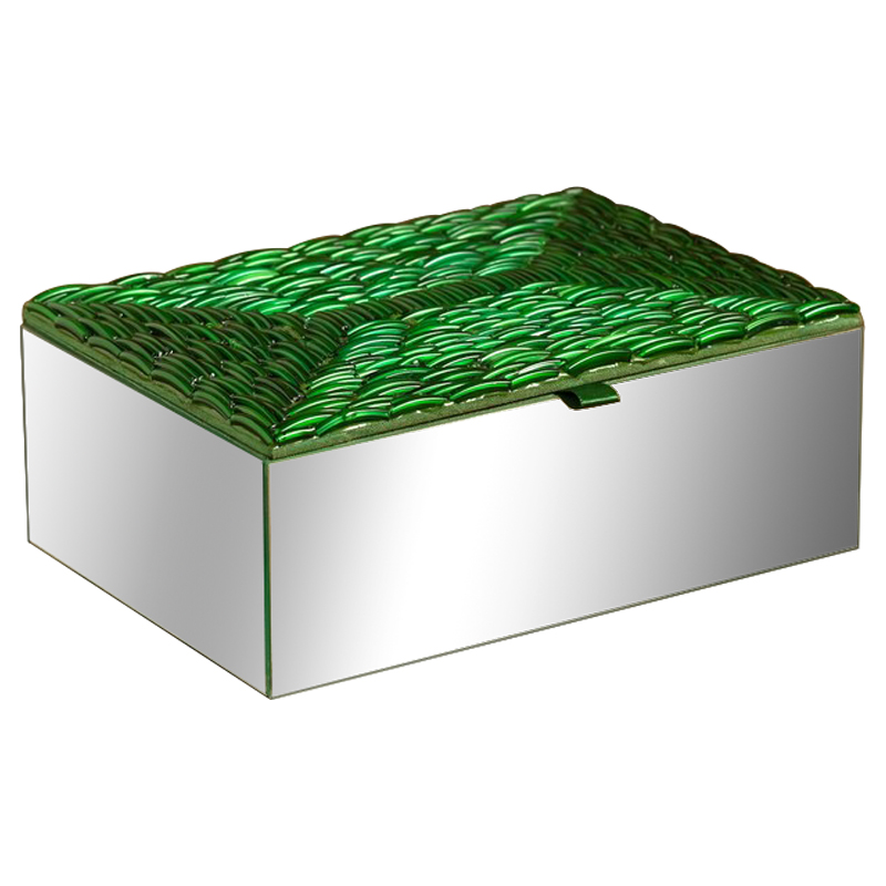 Шкатулка Green Scales Mirrored Box Зеленый Зеркало Шкатулка Green Scales Mirrored Box Зеленый Зеркало в Липецке | Loft Concept
