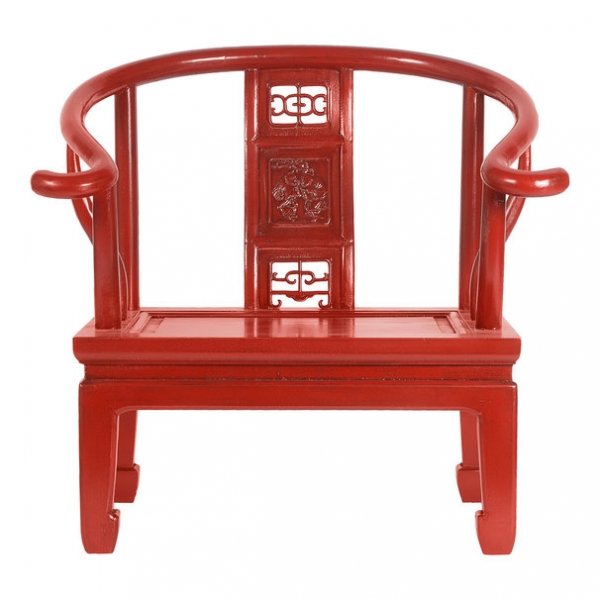 Кресло для медитации Chinese Armchair Red Красный Кресло для медитации Chinese Armchair Red Красный в Липецке | Loft Concept