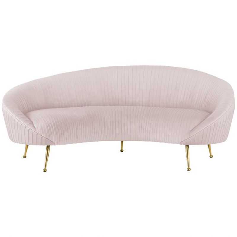 Диван Pebernat Lounge Sofa light pink Золотой Розовый пастельный Диван Pebernat Lounge Sofa light pink Золотой Розовый пастельный в Липецке | Loft Concept