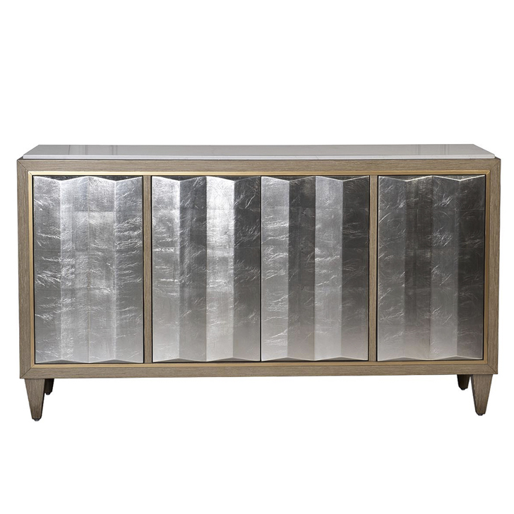 Комод Fold Pattern Commode Бежево-серый Белый Комод Fold Pattern Commode Бежево-серый Белый в Липецке | Loft Concept