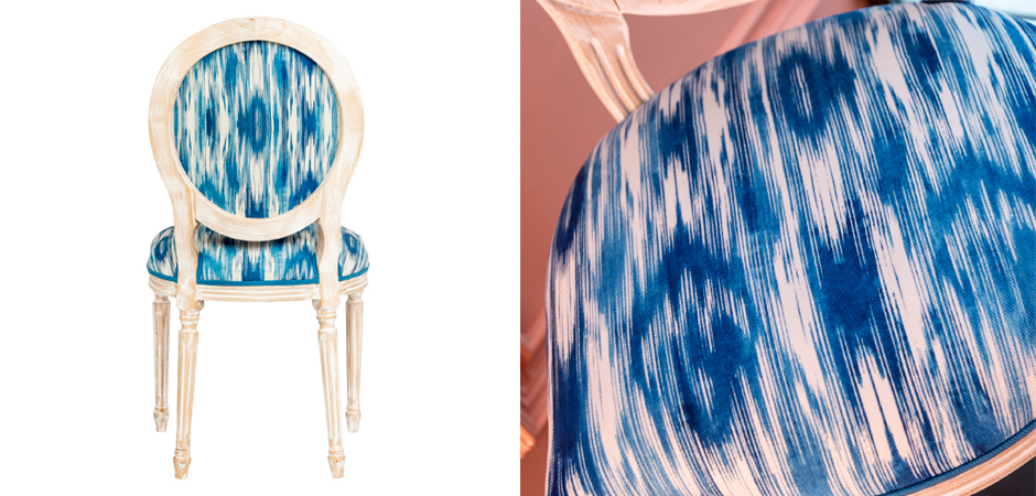 Стул с голубым узором Ikat Pattern Стул с голубым узором Ikat Pattern - Loft-Concept в Липецке