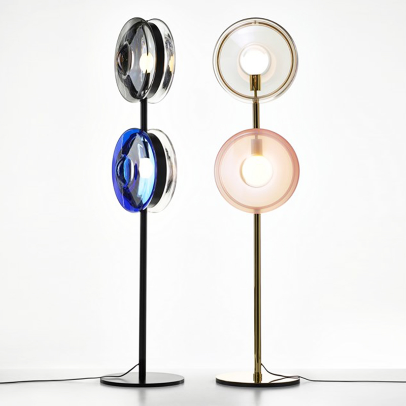 Торшер Bomma Orbital floor lamp Латунь Серый Синий Прозрачный Розовый (Rose) Черный в Липецке | Loft Concept 