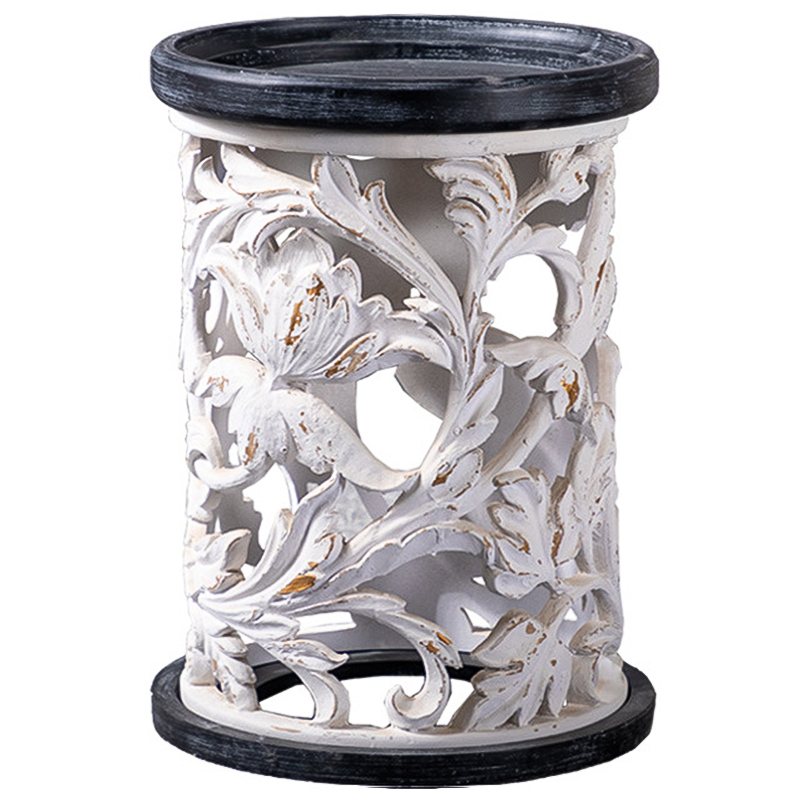 Приставной стол Fleurette Provence Black White Side Table 42 Белый Черный Золотой Приставной стол Fleurette Provence Black White Side Table 42 Белый Черный Золотой в Липецке | Loft Concept