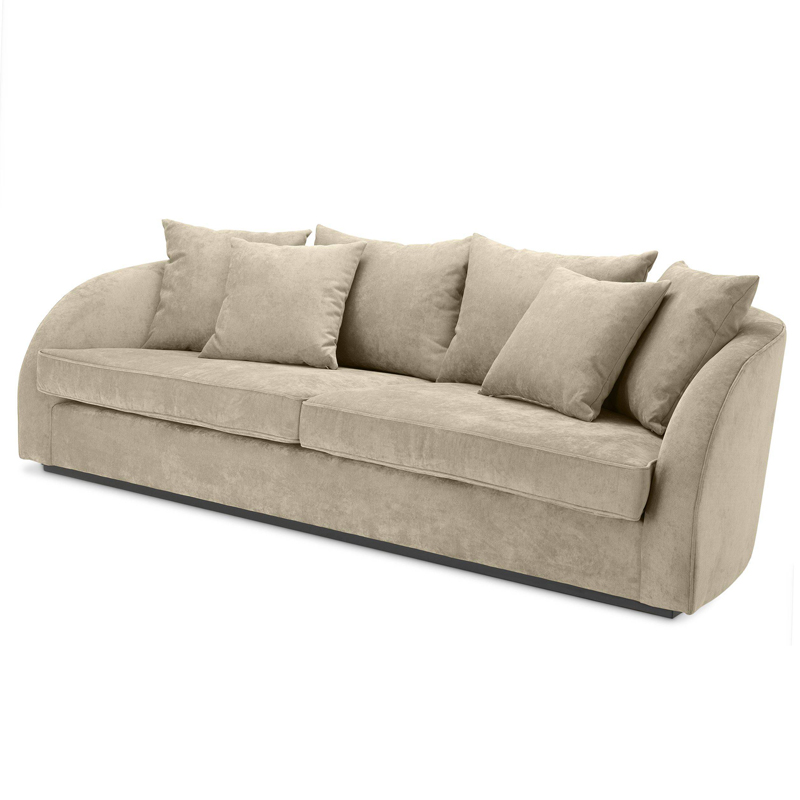 Диван Eichholtz Sofa Palmiers Greige Бежево-серый Черный Диван Eichholtz Sofa Palmiers Greige Бежево-серый Черный в Липецке | Loft Concept