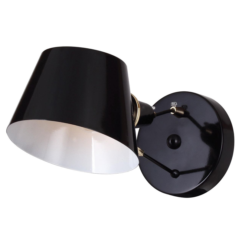 Черное бра Retro Future Light Черный Белый Золотой Черное бра Retro Future Light Черный Белый Золотой в Липецке | Loft Concept