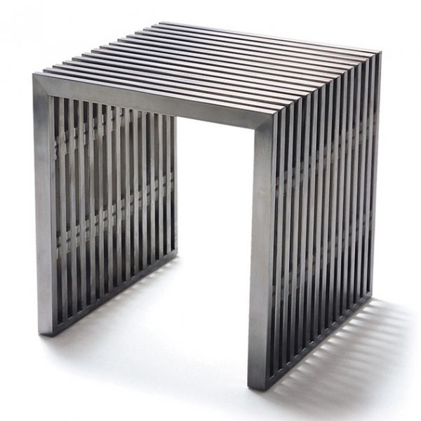 Приставной стол Metal Ribs Counter Table Золотой Хром Приставной стол Metal Ribs Counter Table Золотой Хром в Липецке | Loft Concept