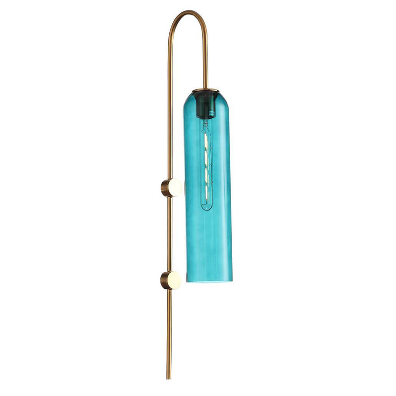 Бра ARTICOLO float Wall Sconce Blue Голубой Латунь Бра ARTICOLO float Wall Sconce Blue Голубой Латунь в Липецке | Loft Concept
