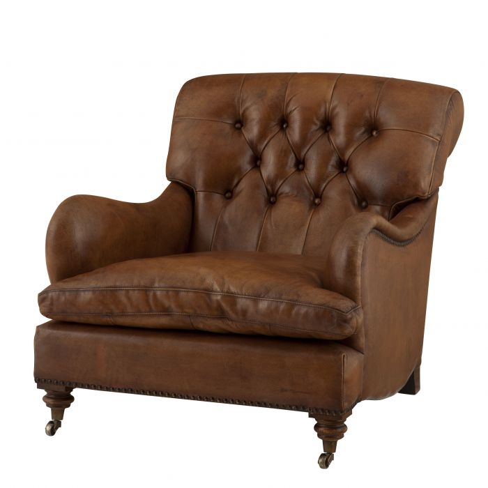 Кресло Eichholtz Chair Caledonian Коричневый Латунь Античная полированная Кресло Eichholtz Chair Caledonian Коричневый Латунь Античная полированная в Липецке | Loft Concept