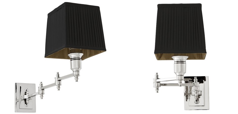Бра Wall Lamp Lexington Swing Nickel+Black Бра Wall Lamp Lexington Swing Nickel+Black - Loft-Concept в Липецке