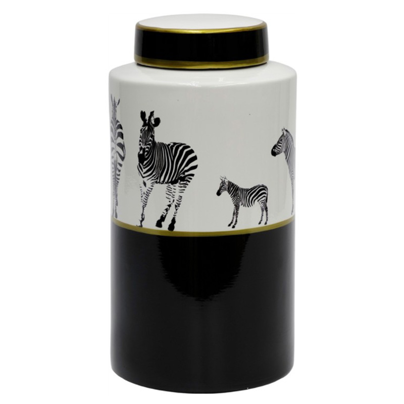 Ваза Zebra Vase white and black 32 Белый Черный Золотой Ваза Zebra Vase white and black 32 Белый Черный Золотой в Липецке | Loft Concept