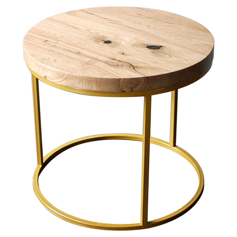 Кофейный стол Beck Industrial Metal Rust Coffee Table Светлый дуб Золотой Кофейный стол Beck Industrial Metal Rust Coffee Table Светлый дуб Золотой в Липецке | Loft Concept